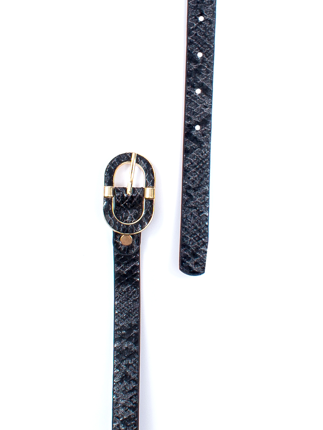 CINTURA SNAKE, TG UNICA - BLACK